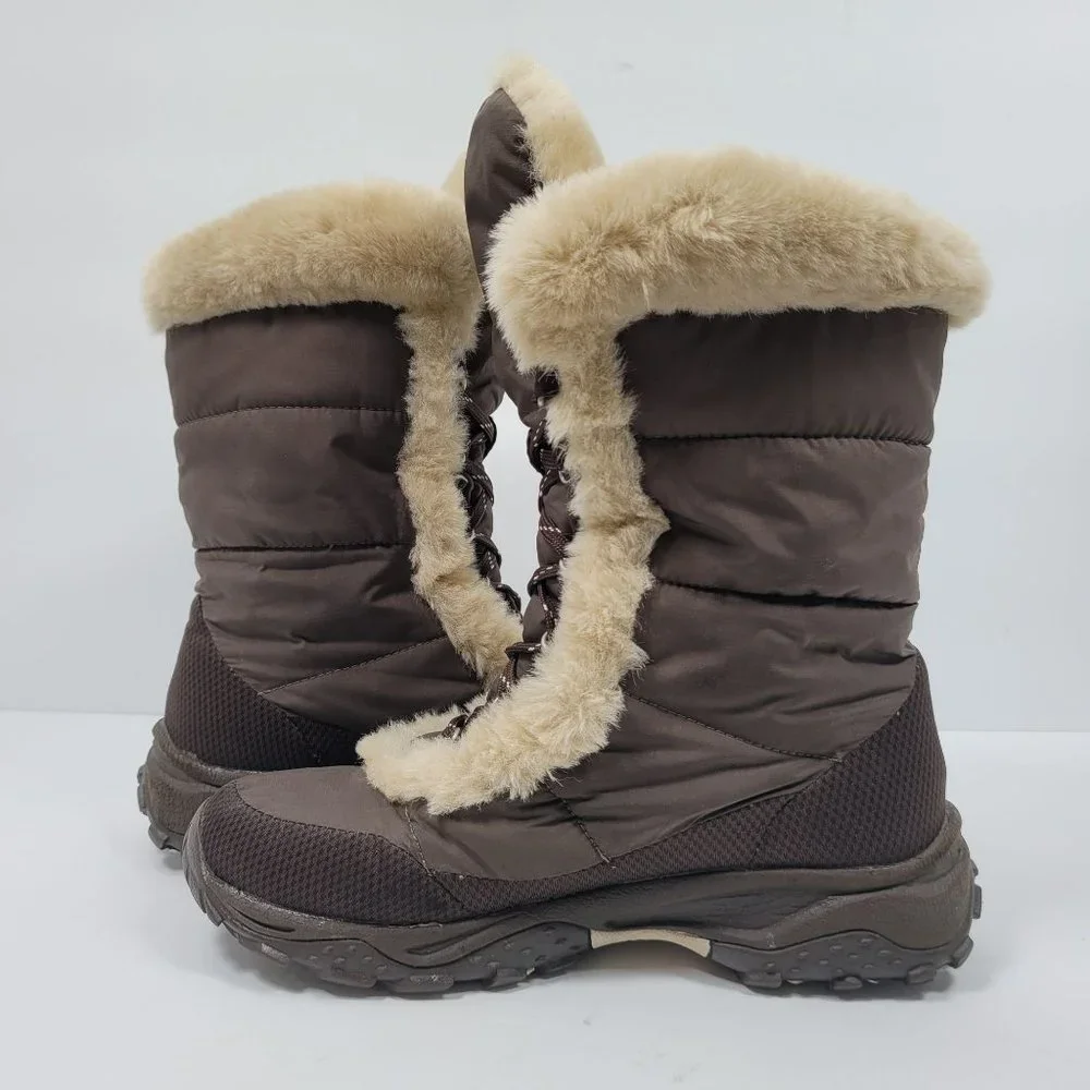 The North Face Girl's Brown Lace Up Winter Boots US Size 6